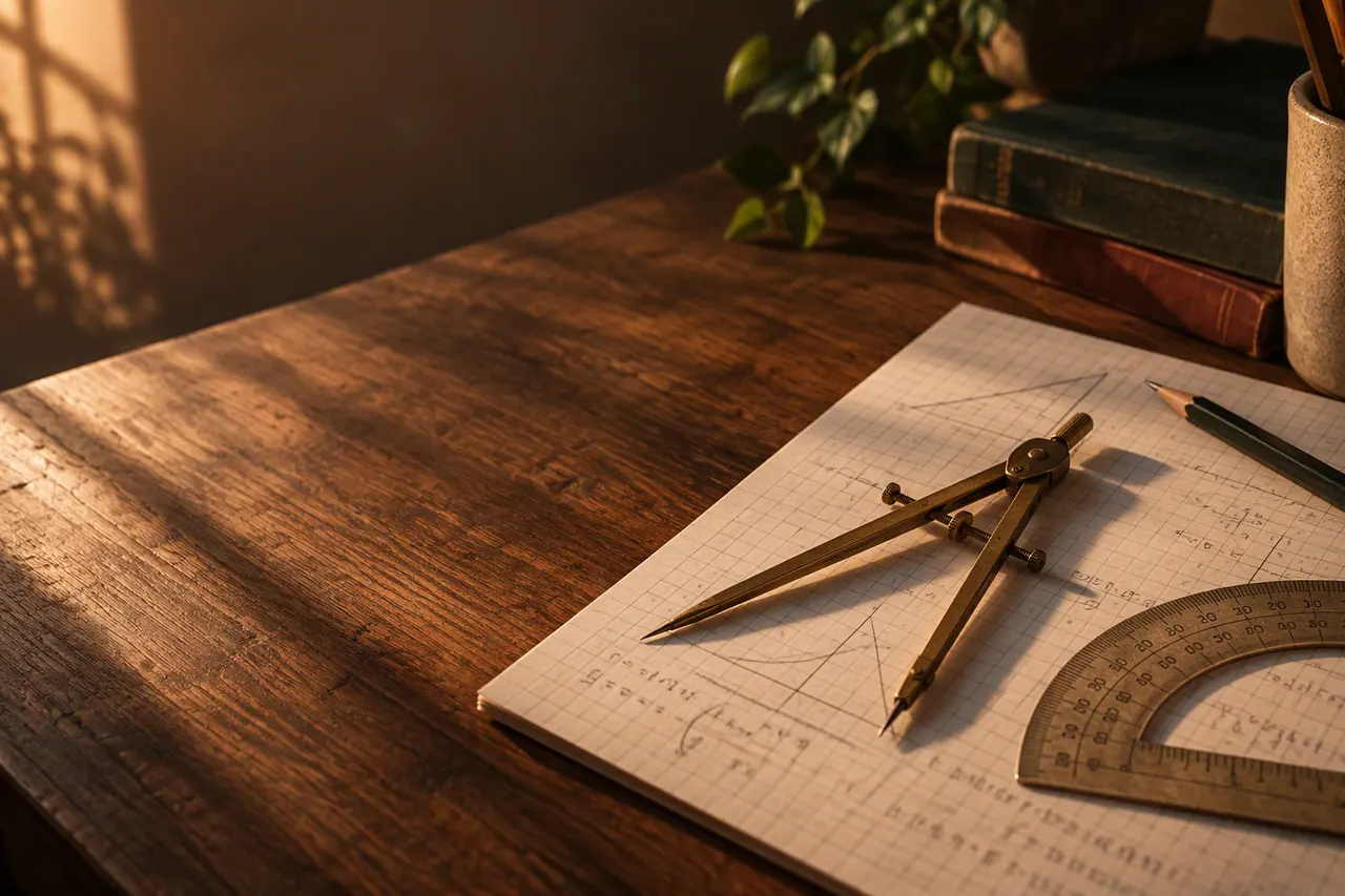 GCSE Maths tutoring — study materials on a warm desk, Nexus Academy