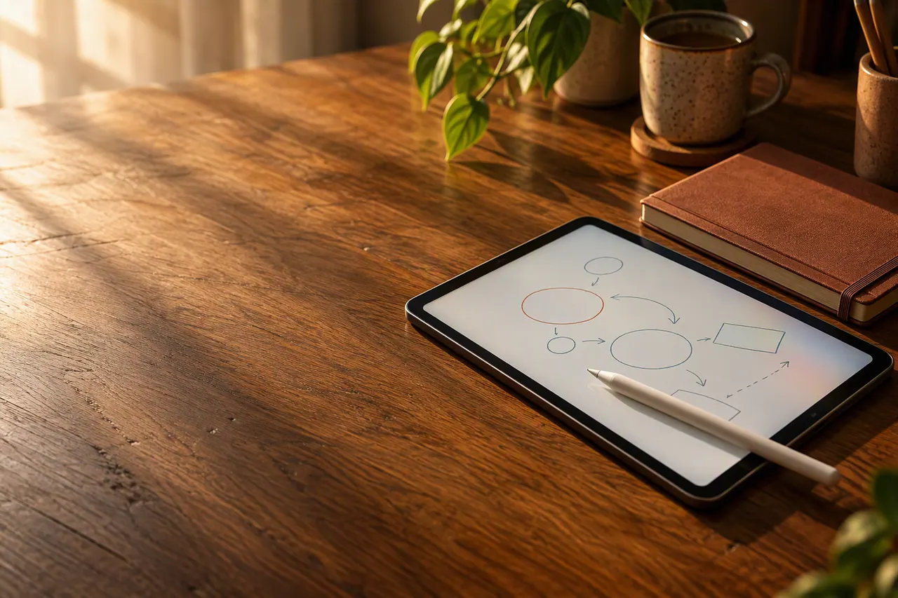 Online tutoring session on a shared whiteboard