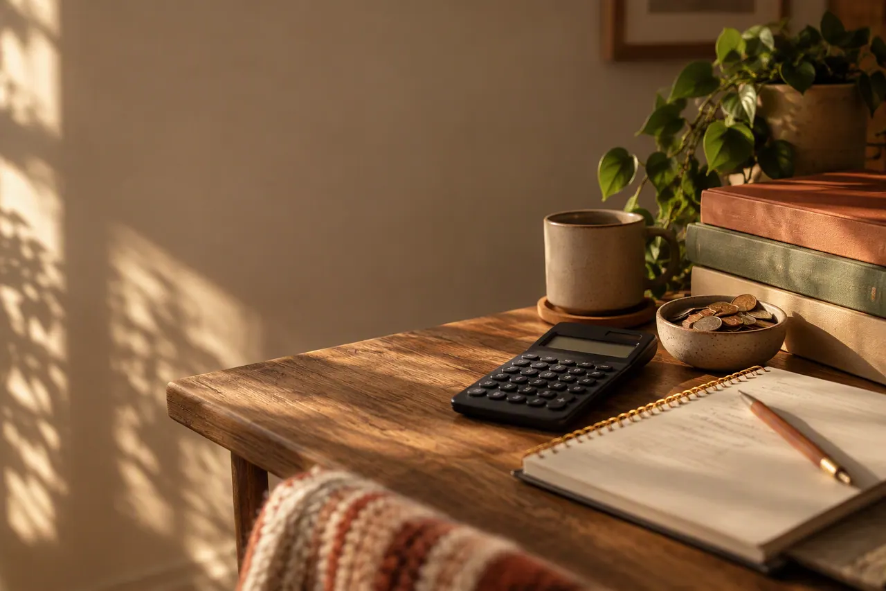 Parent planning homeschool GCSE costs at a home desk while a student studies online — Nexus Academy