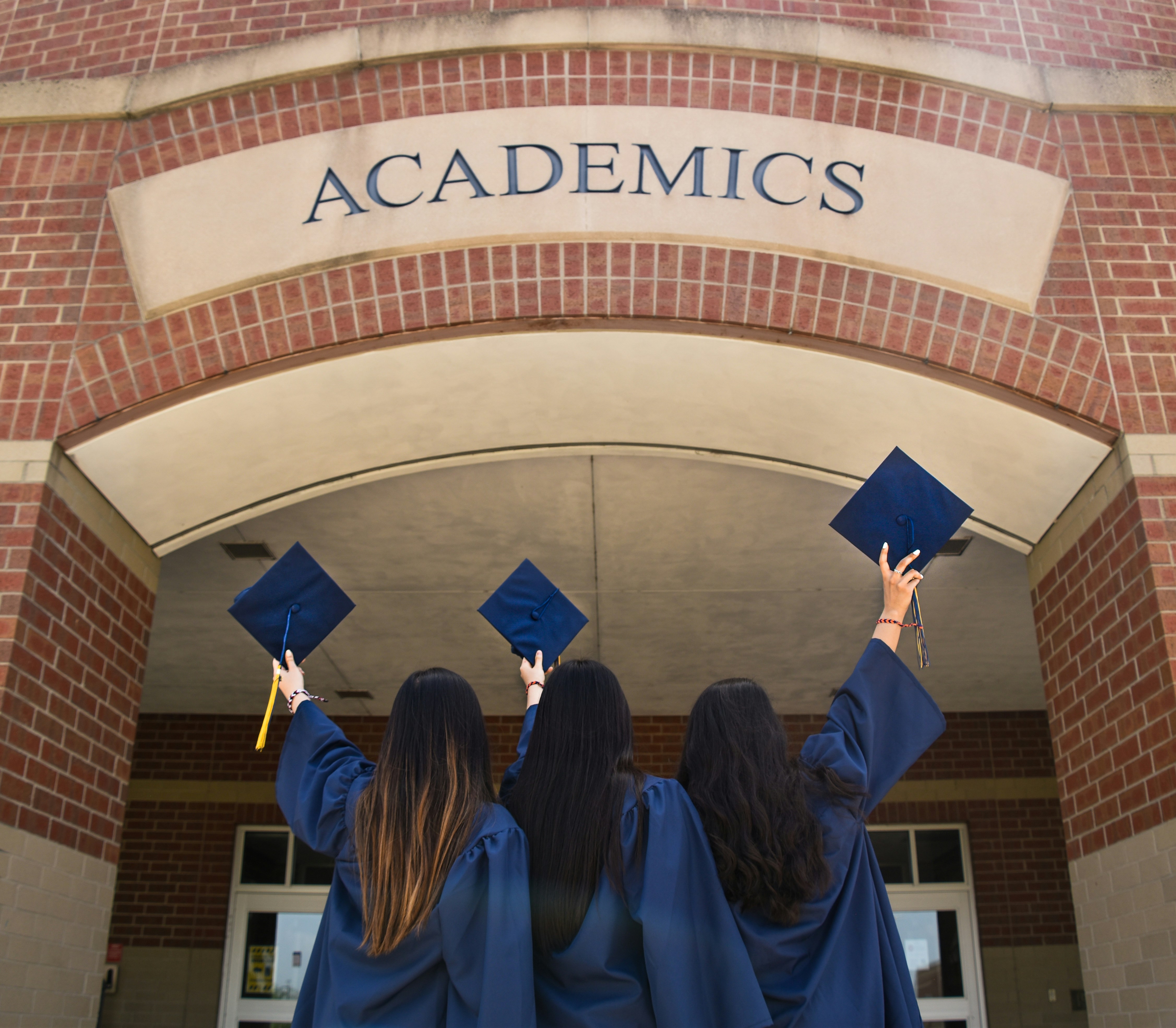 Students celebrating their academic success